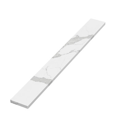 36 Inch White Quartz Stone Vanity Top Backsplash