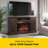duraflame® Electric Fireplace TV Stand, Farmhouse Media Mantel with Storage, Stromburg Oak