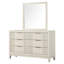 Commode blanche antique avec miroir