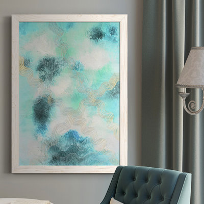 Dwaipayan Blue Shift I, peinture sur toile encadrée