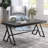 Geometric A-Frame Tempered Glass Coffee Table, All Black Finish