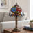 14.17 In Circle Bead Tiifany Style Table Lamp, Colorful Glass Shade Bedside Lamp (E26 Warm Bulb Included)