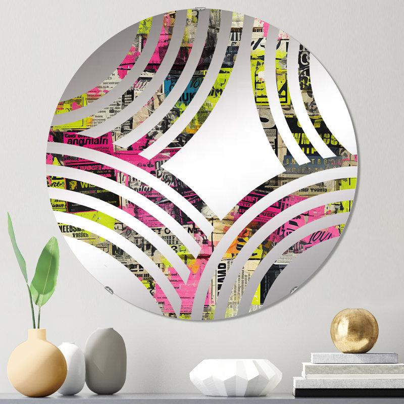 Popart Neon - Collage de journal néon, 23,6 po x 23,6 po