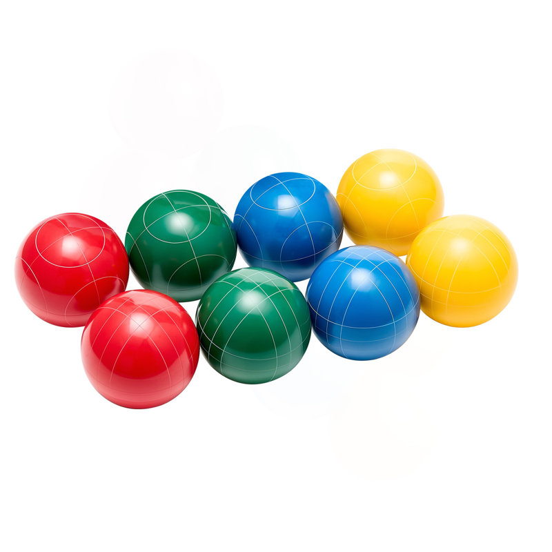 Jeu de boules de pétanque Jeu de boules de pétanque 90 mm 8 boules en résine 4 couleurs pour la plage