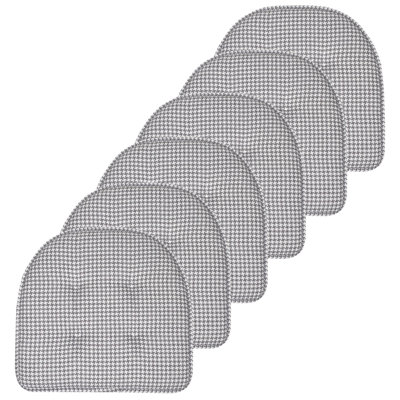 Houndstooth Stitch U Shaped Memory Foam 17" x 16" Chair Cushions