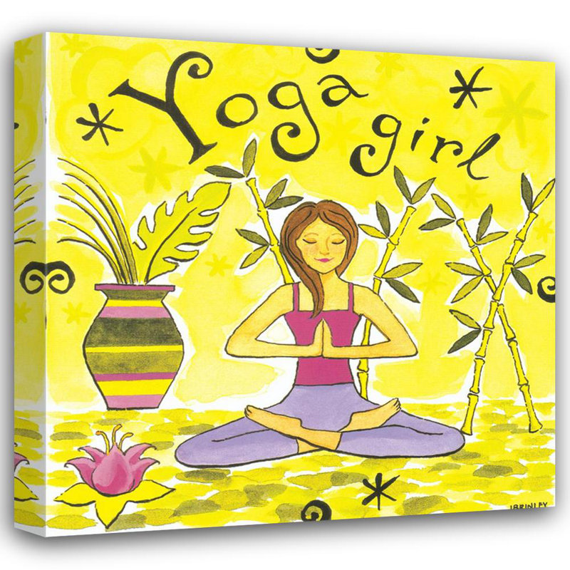 Pratiquante de yoga, H 15 po x l 15 po