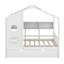 Lit simple avec lit gigogne et tablette-865921935