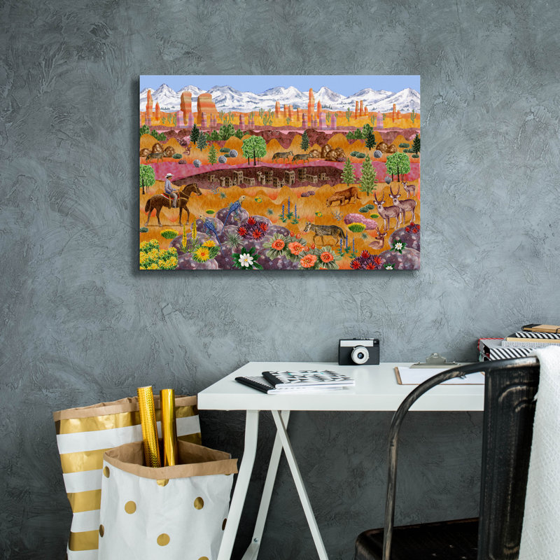 «Out West» par Gale Pitt, art mural sur toile, 26 po x 18 po, H 18 po x l 26 po