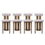 Tabourets de bar rembourrés en bois d'hévéa Renee-131642395-131642396