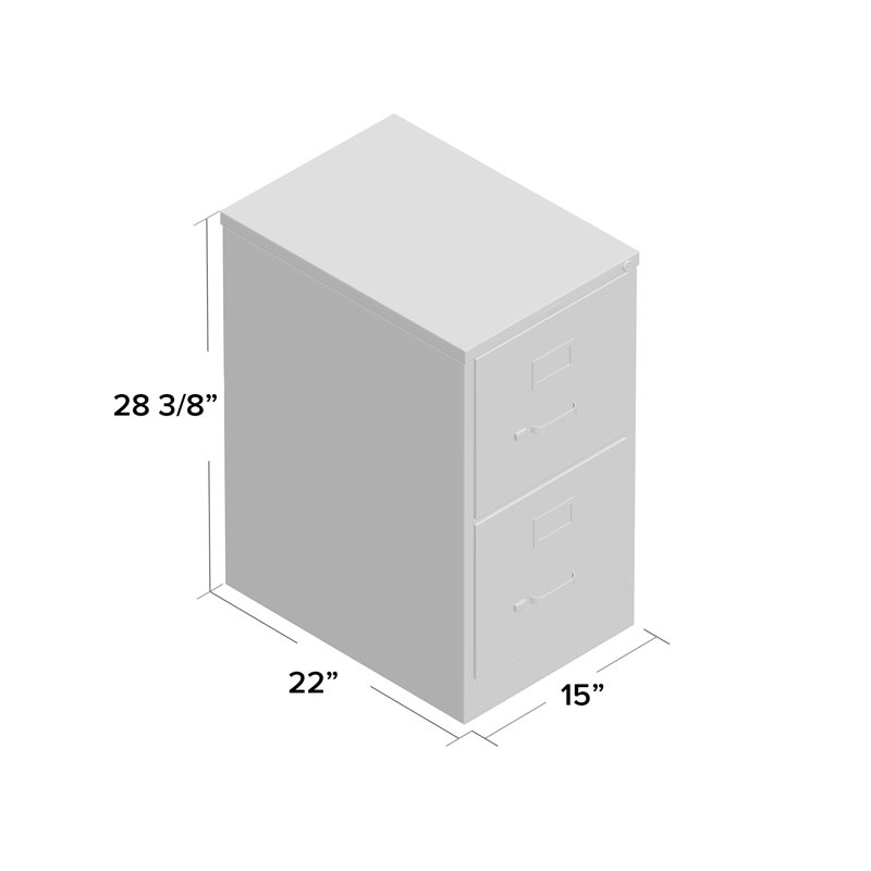 Putty 2-Drawer Lockable Vertical Steel File Cabinet