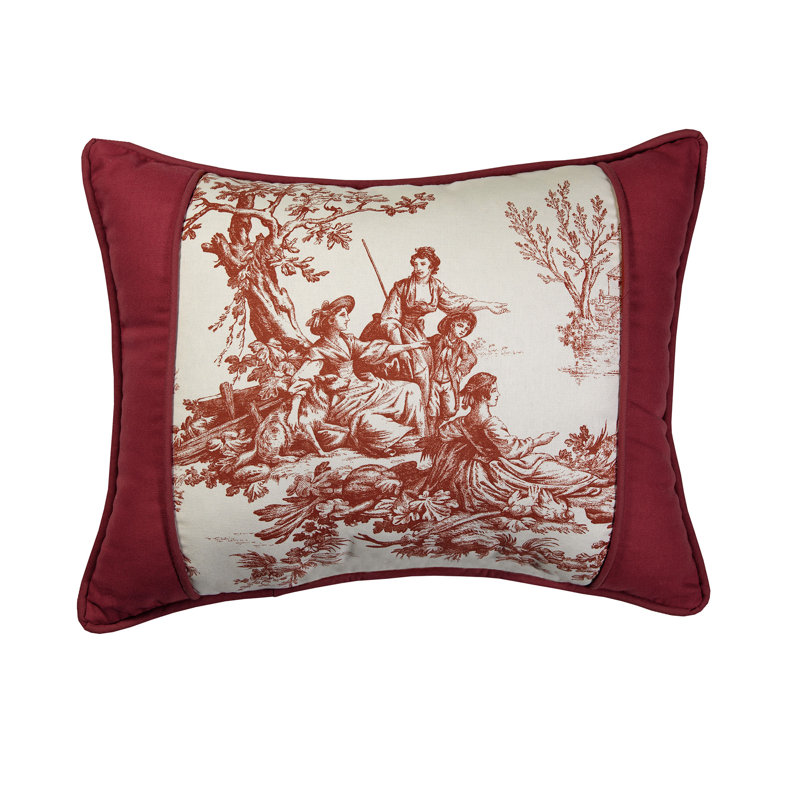 Bouvier Red Reversible Throw Pillow