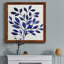 Deep Blue Branch II - Toile encadrée de qualité supérieure - prête à être accrochée-124647049-124647056