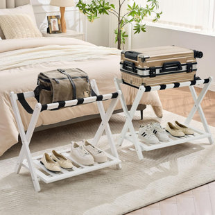 Fully Assembled Luggage Racks 2 Pack