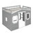 House Loft Bed With Ladder- Frame