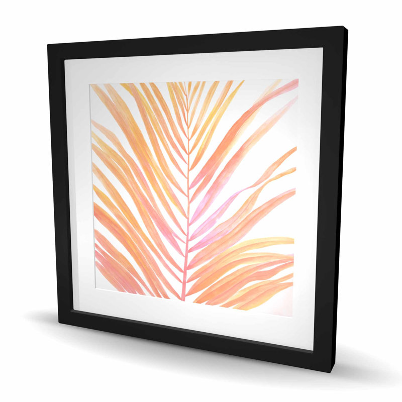 Feuille de palmier Glam - impression encadrée florale pour la décoration intérieure