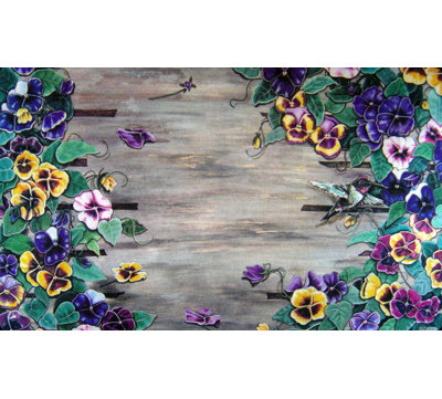 Beril Non-Slip Floral Doormat