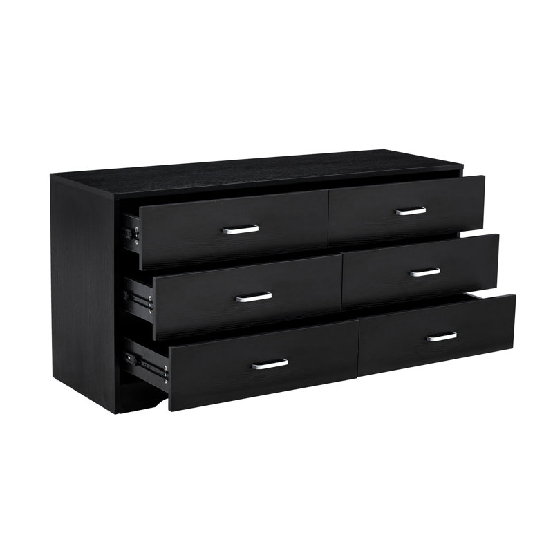 Commode 6 tiroirs en bois aggloméré