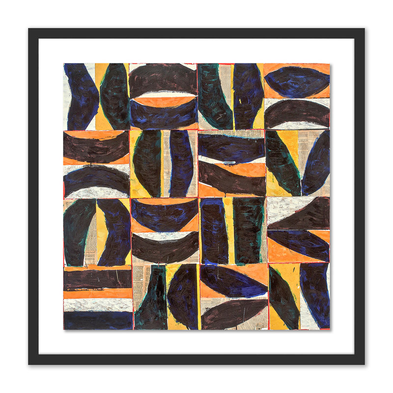 Le Bete Noire Painting by Brad Ellis, 24" H x 24" W x 1.5" D, Black