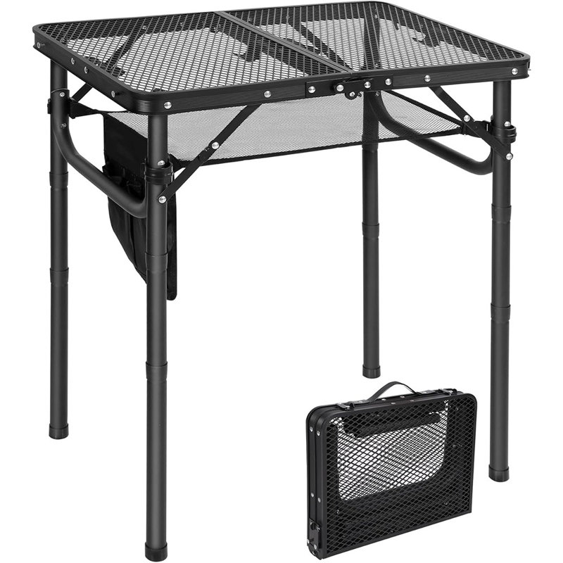 Table pliante pour barbecue, réglable en hauteur
