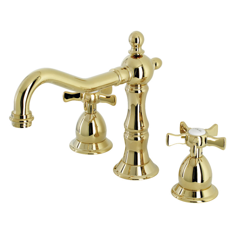 Robinet de salle de bain espacé Kingston, Laiton poli