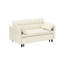 Lit convertible avec revêtement en velours, confortable, pour chambre à coucher, sommeil moderne 3 en 1 beige, rembourrage en éponge, pied en métal, 2-1398704616