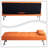 Classic PVC Leather Upholstered Convertible Futon Sofa Bed with Cup Holders-142489333