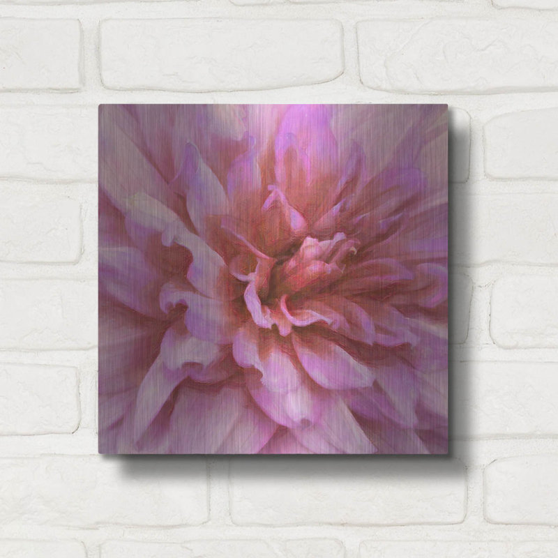  «Soft Wall Flower X» par Alonzo Saunders, art mural en métal, 12 po x 12 po, H 12 po x l 12 po
