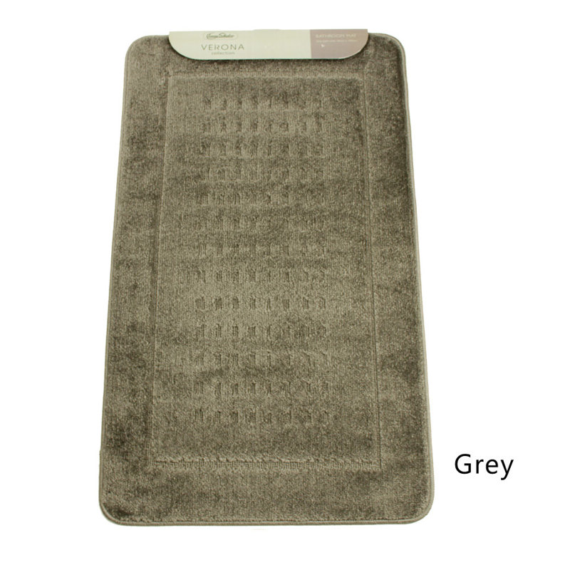 Abidah Non-Slip Bath Rug, Grey