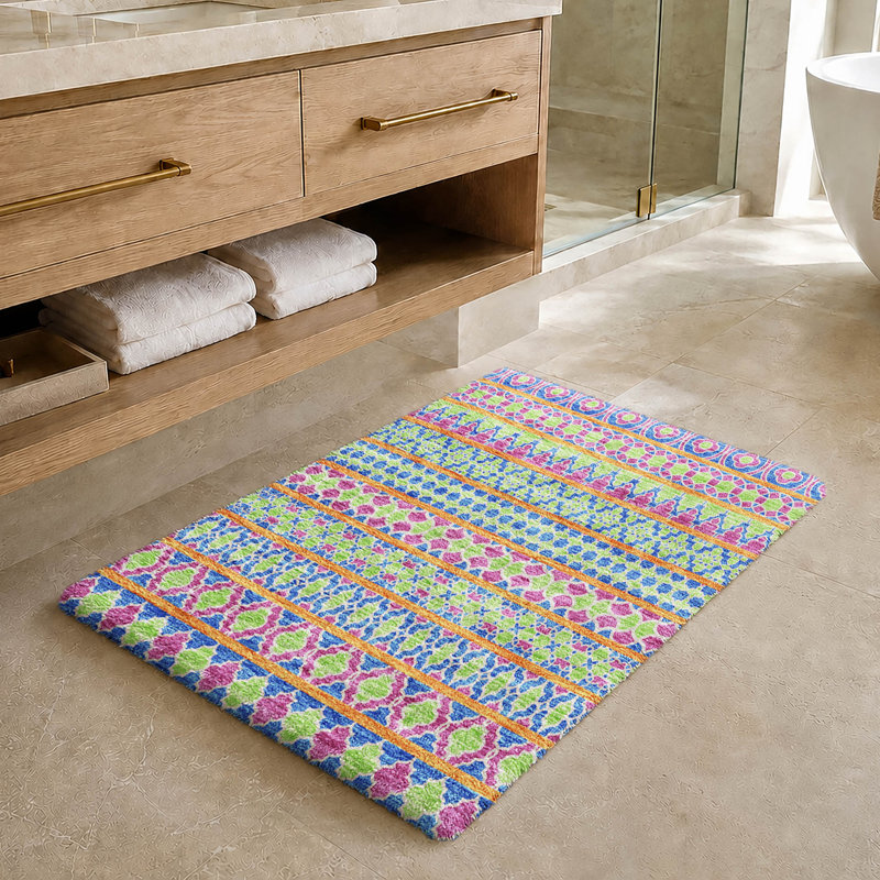 Tapis bohème shggy de rêve lavable à la machine de qualité supérieure, Rosé, 1'8" x 2'6"