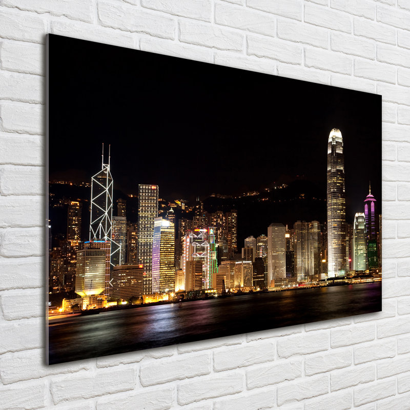 Hong Kong By Night - Unframed Art Prints on Glass