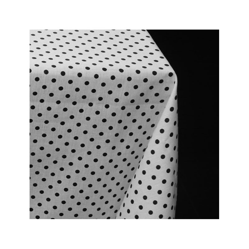 Nappes Mini Dots, Blanc / noir, L 58 po x L 72 po