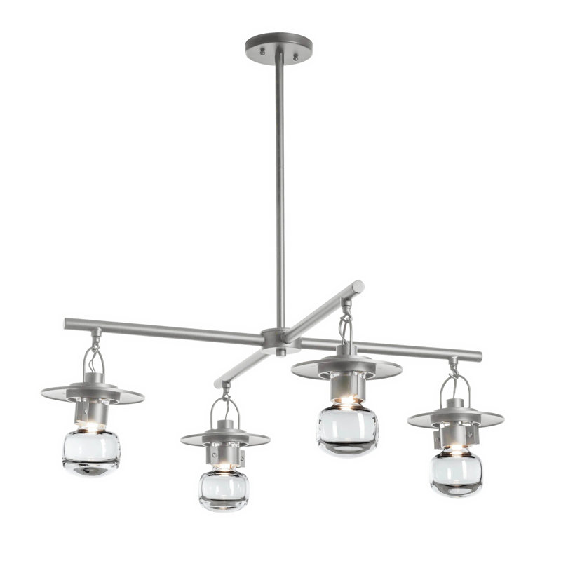 Mason 4 - Light Outdoor Chandelier, Coastal Burnished Steel