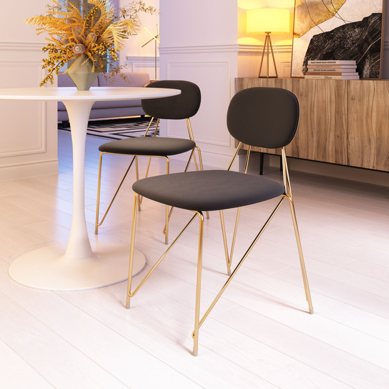 Ensemble de 2 chaises Tracer gris et or