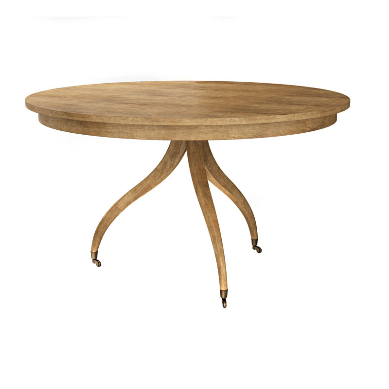 Solar Round Walnut Wood Dining Table, Cherry