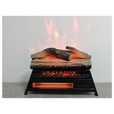 Electric Fireplace 3D Log Set Insert with Infrared Heater, Modern Design and Easy Installation for Indoor Use