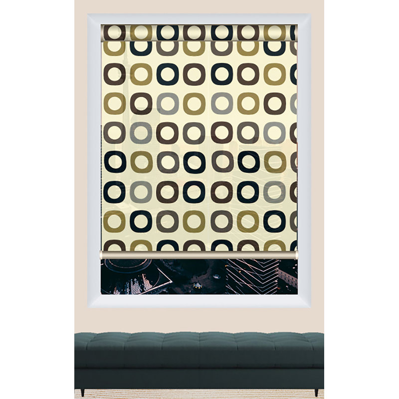 Rideau roulant obscurcissant à motif texturé beige Root, L 74 po x L 36 po