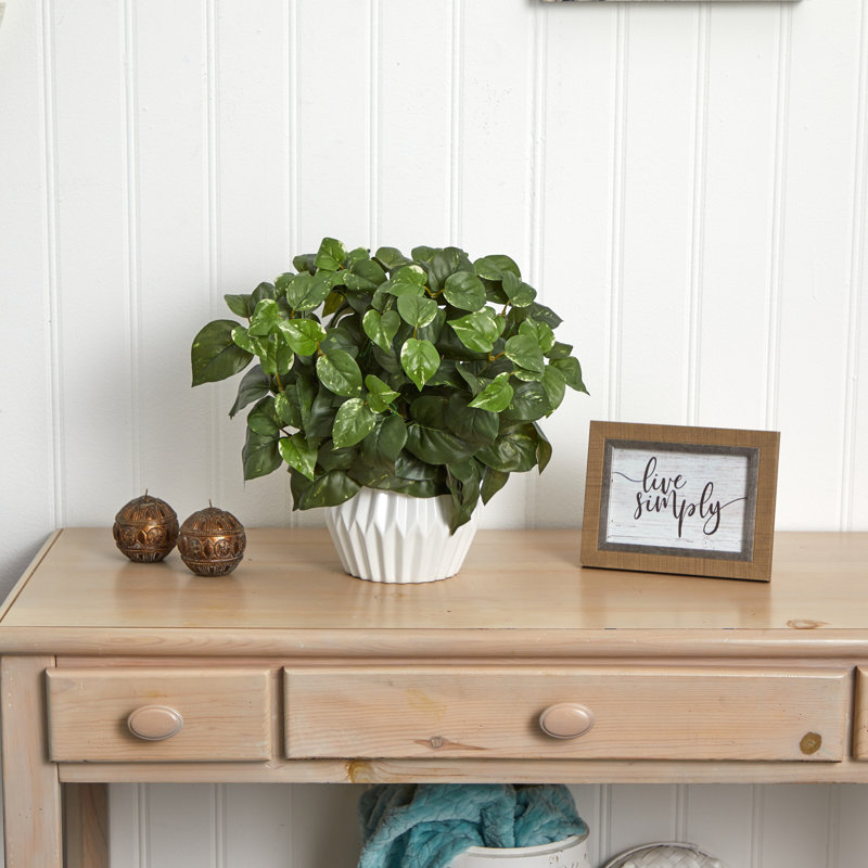 Fougère artificielle 10 "dans un vase décoratif