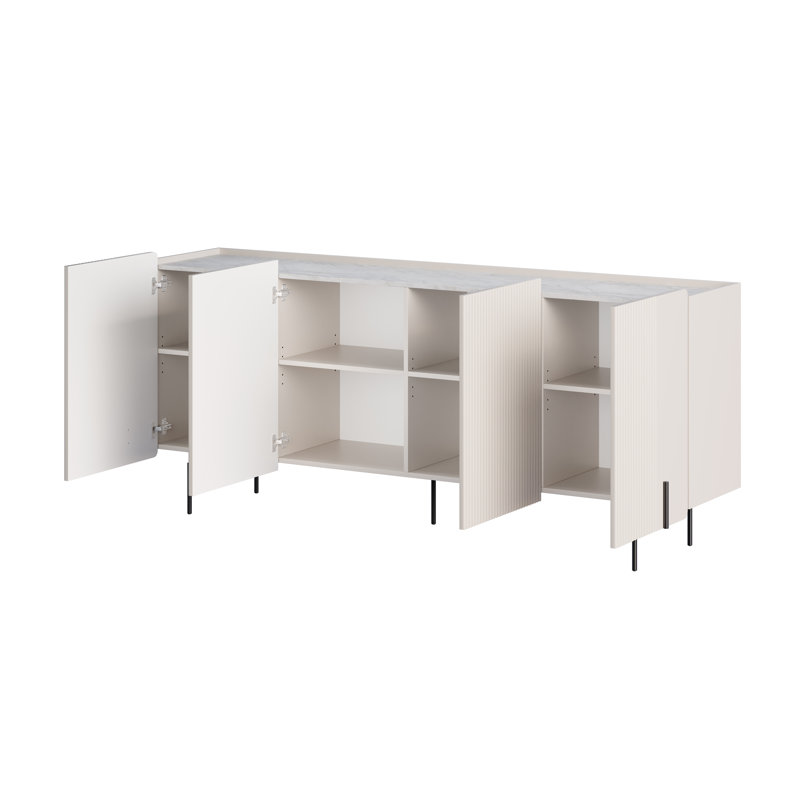Oteri 200cm Sideboard, Cashmere/Black