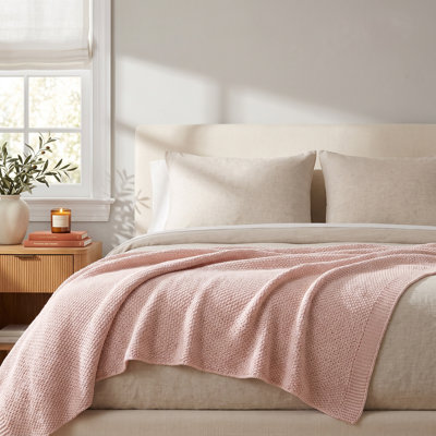 Cotton Knit Throw Blanket