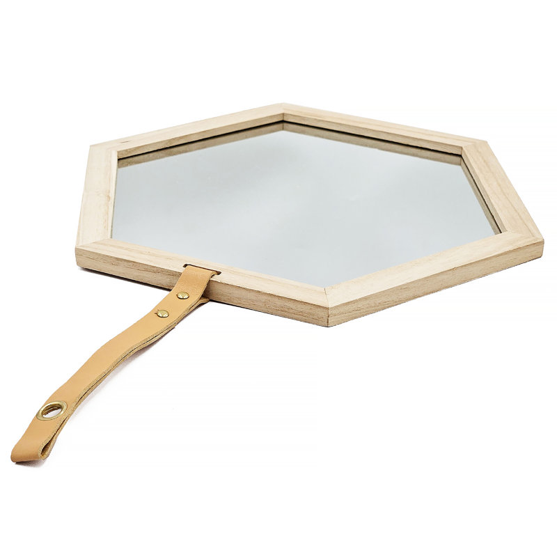 Miroir hexagonal, 16 po x 14 po, 14 po x 15,8 po