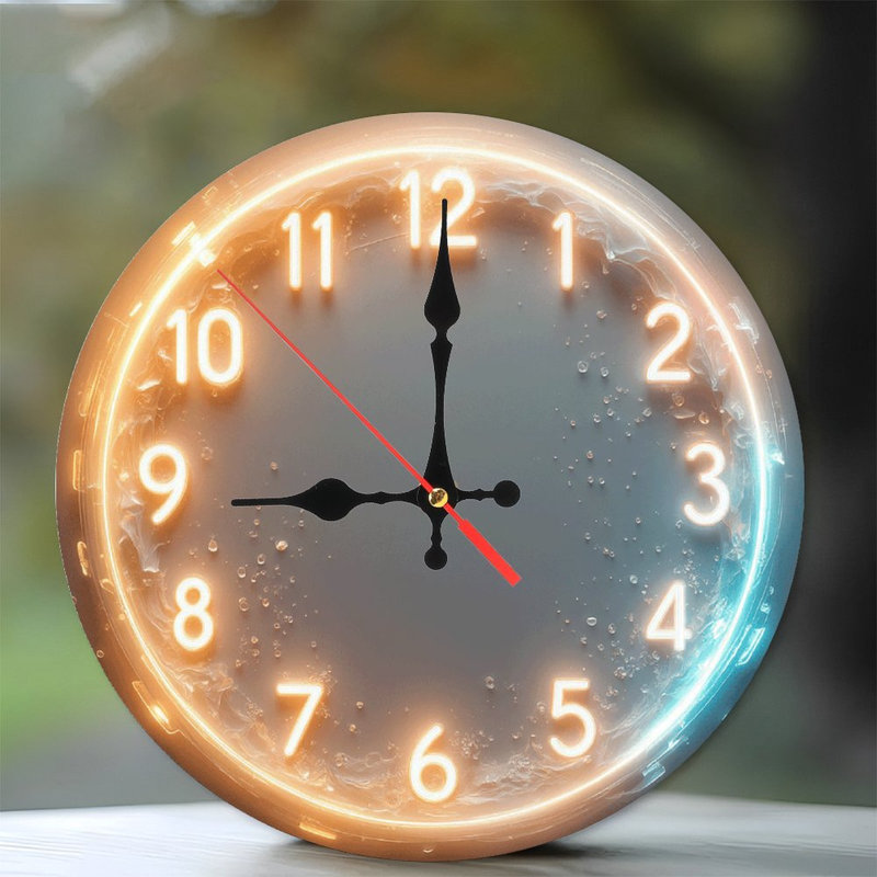 Neon Clock Wall Decor Modern Home Decor
