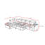 Canapé modulaire en tissu avec repose-pieds avec rangement-675077006