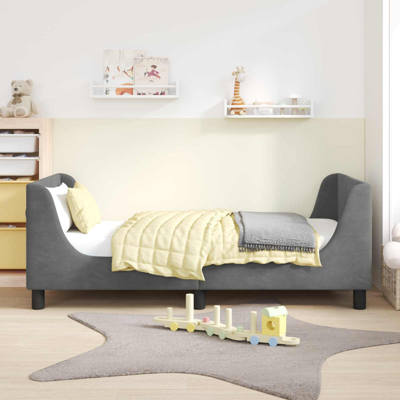 Bed Frame, European Toddler (80 x 160cm), Dark Grey/Black