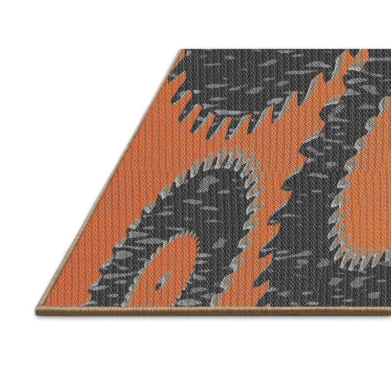Tapis orange, Rectangle 5 pi x 7 pi