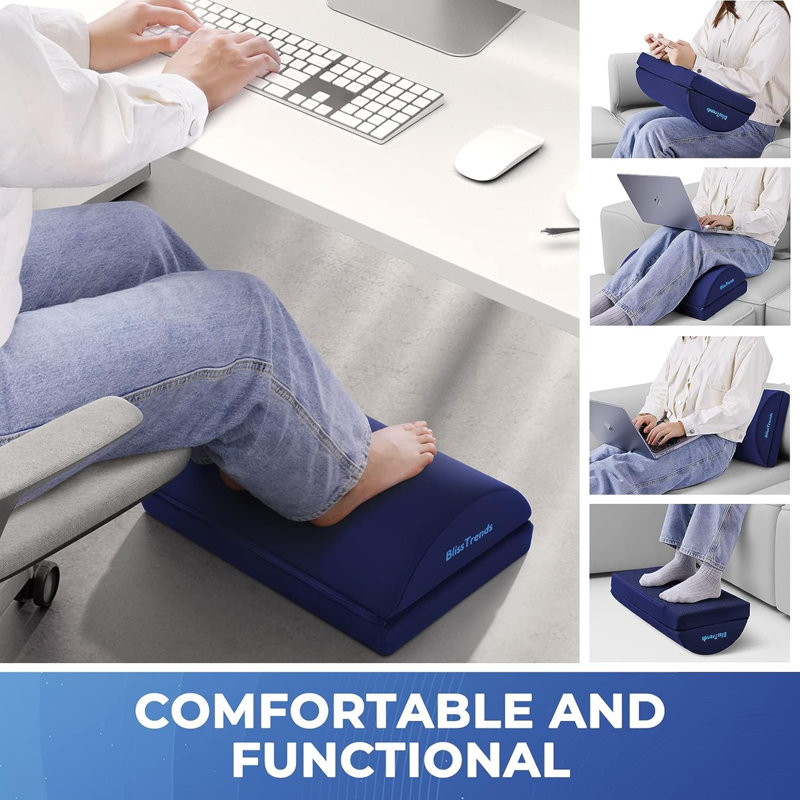 Repose-pieds ToccoLeggero, H 5,07 po x l 9,09 po x P 16,02 po, Bleu