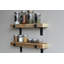 Tablette décorative en bois massif 2 pièces Brennon-88209009-96048233