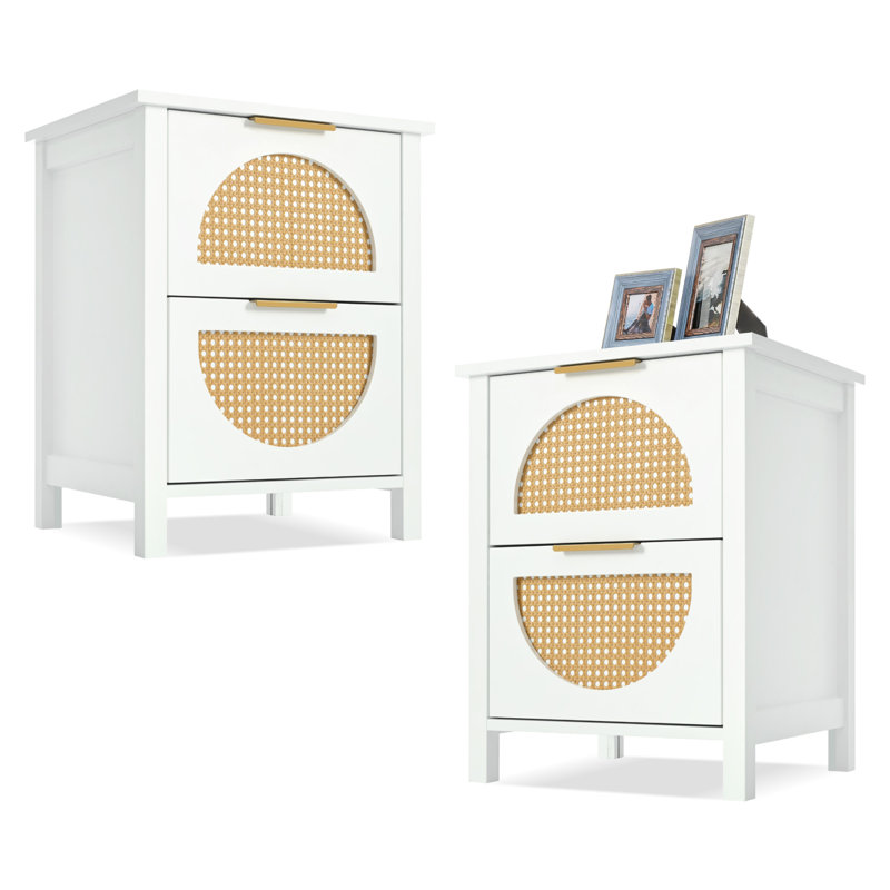 Asawer 44cm W Manufactured Wood Bedside Table