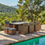 10 Seater Rattan Cube Outdoor Dining Set - Weave Polywood Top-1581647727