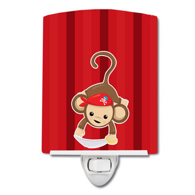 Pirate Monkey Ceramic Night Light