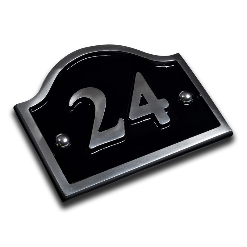 Jaclynn 11.5cm H Reflective Metal House Number, 24